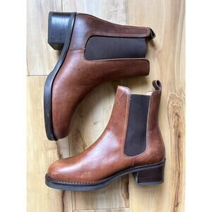 Made in Italy Leather Chelsea Boots Brown Arizona Jean Co Cybil 10M
